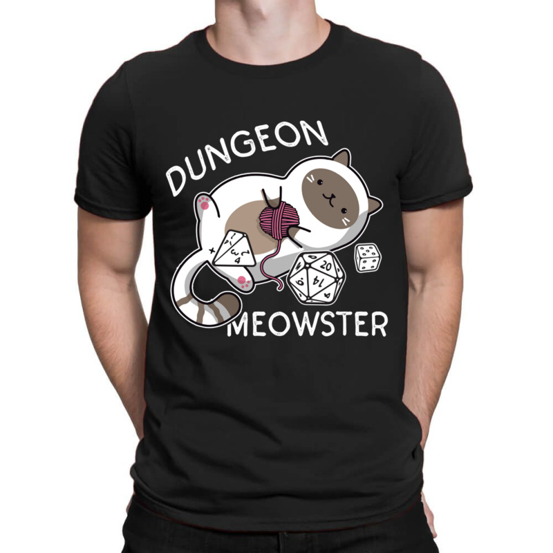 Dungeon Meowster Funny Gamer Cat D20 T-shirt | Artistshot