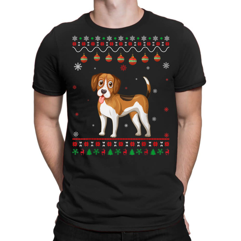 Beagle Dog Ugly Xmas Design Matching Ugly Christmas Holiday T-shirt | Artistshot