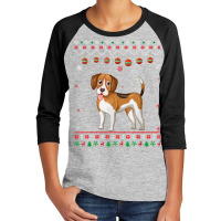 Beagle Dog Ugly Xmas Design Matching Ugly Christmas Holiday Youth 3/4 Sleeve | Artistshot