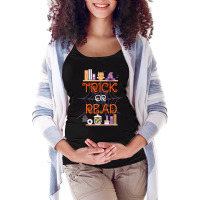 Trick Or Read Book Lover Librarian Halloween Maternity Scoop Neck T-shirt | Artistshot