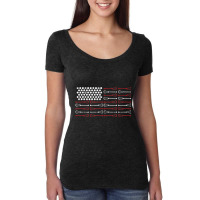 Lacrosse American Flag Lax Mom Women's Triblend Scoop T-shirt | Artistshot