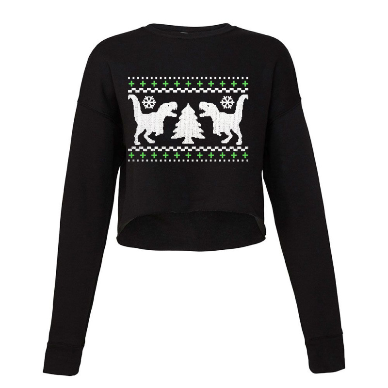 Funny Ugly T-rex Christmas Sweater Cropped Sweater by Bertrand Angulo | Artistshot