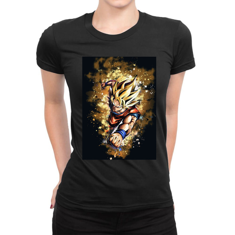 C:\users\administrator\desktop\design\3\9171. Goku Wallpaper\1\goku (  Ladies Fitted T-Shirt by cm-arts | Artistshot