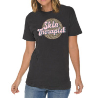 Skin Therapist Esthetician Leopard Skincare Vintage T-shirt | Artistshot