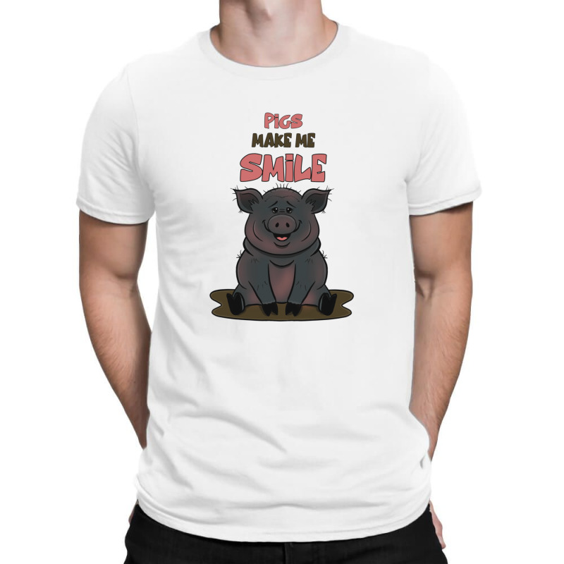 Pigs Make Me Smile For Friend T-shirt | Artistshot