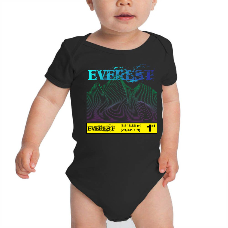 Everest Statistic Baby Bodysuit by Wirastore | Artistshot