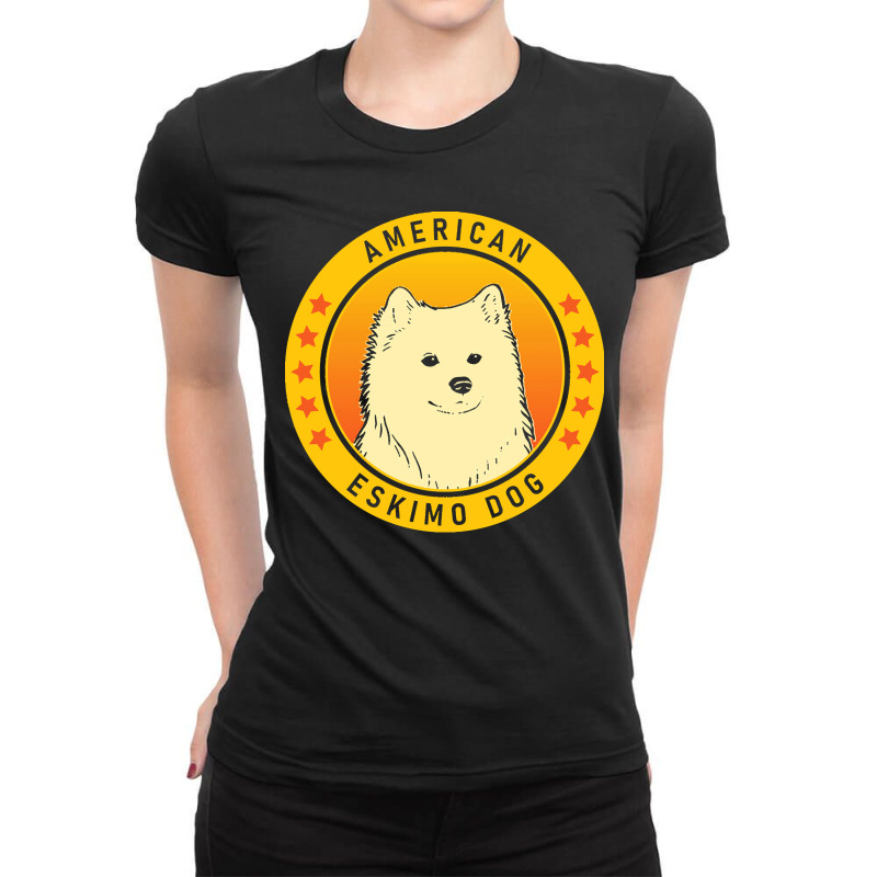 American Eskimo Dog American Eskimo Dog Portrait Ladies Fitted T-Shirt by netheriteshepherd | Artistshot