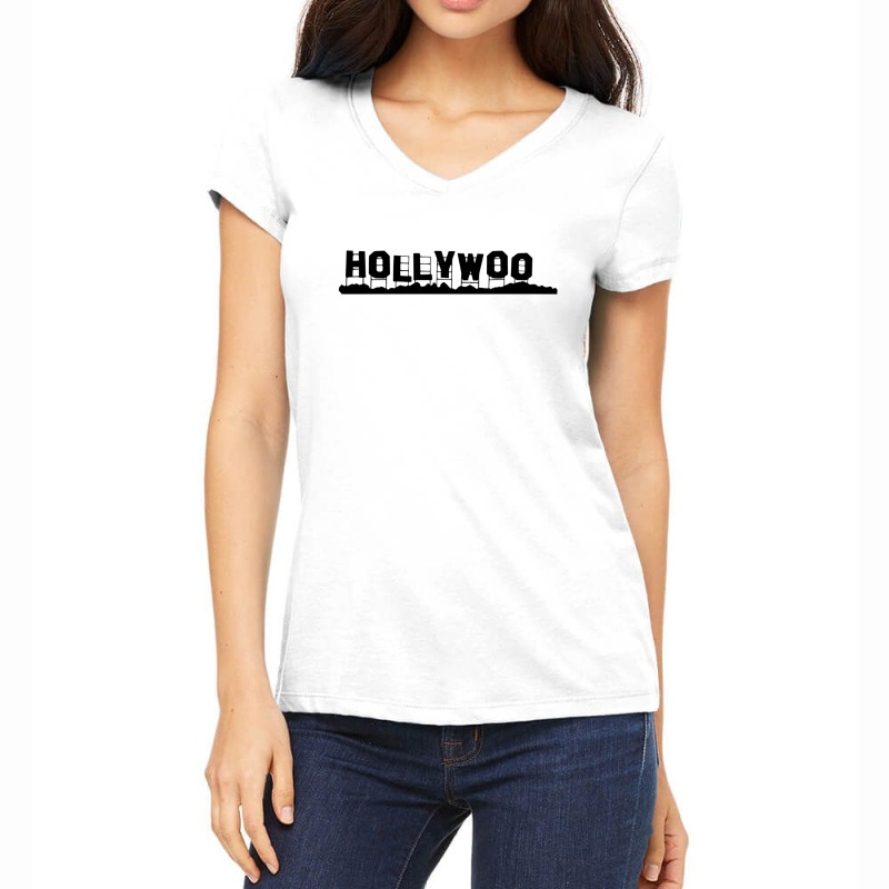 Bojack Horseman Dark Hollywoo Sign Gift Women's V-Neck T-Shirt by ClintonSoto | Artistshot