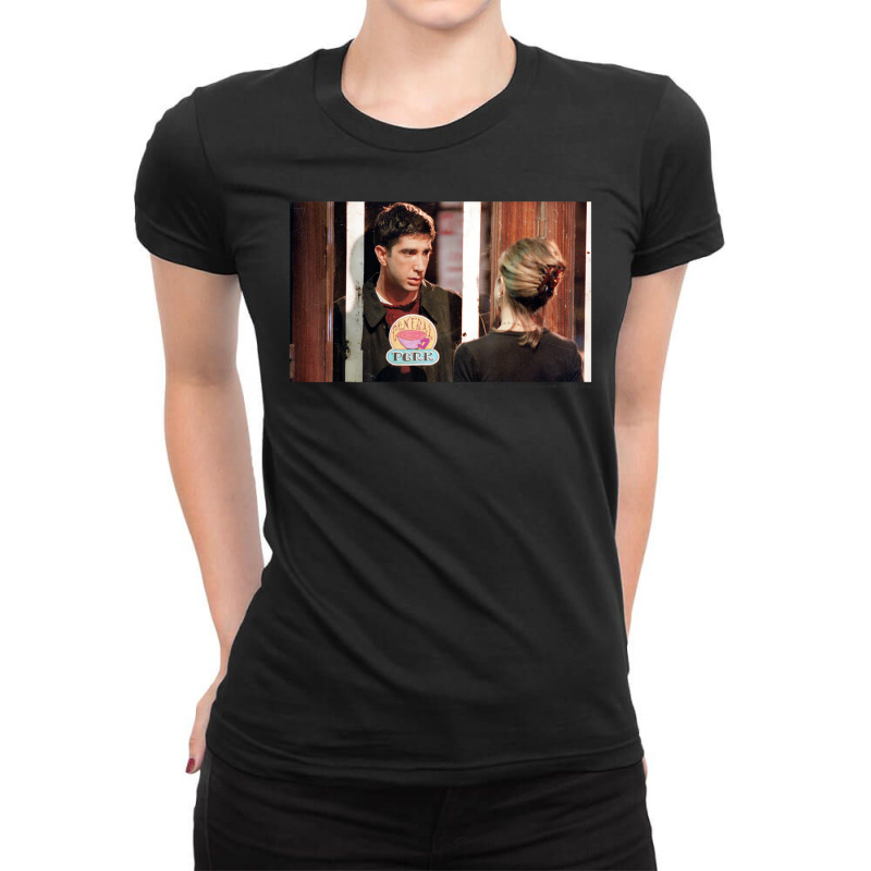 Friends Rachel & Ross Through The Glass Ladies Fitted T-shirt | Artistshot