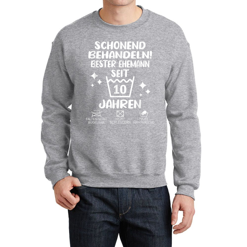 Men's Rose Wedding 10 Wedding Anniversary Husband Crewneck Sweatshirt | Artistshot