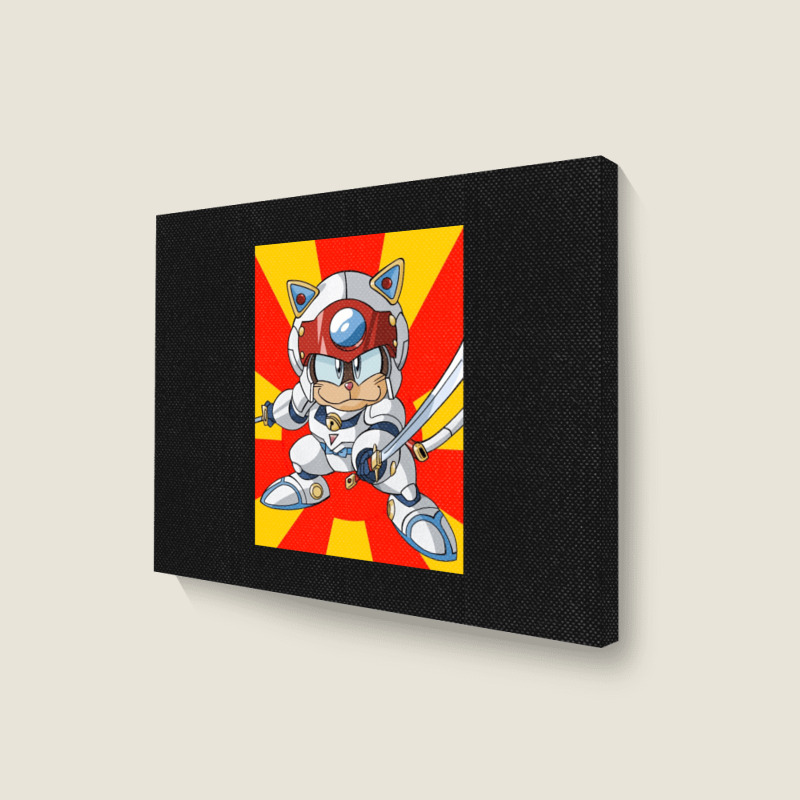 Samurai Pizza Cats Anime Gift Landscape Canvas Print | Artistshot