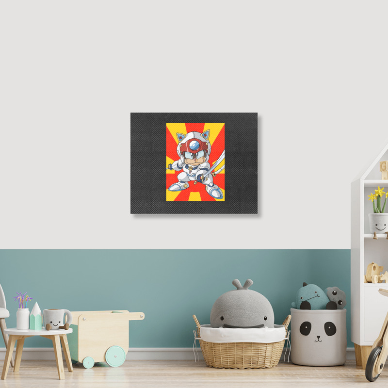 Samurai Pizza Cats Anime Gift Landscape Canvas Print | Artistshot