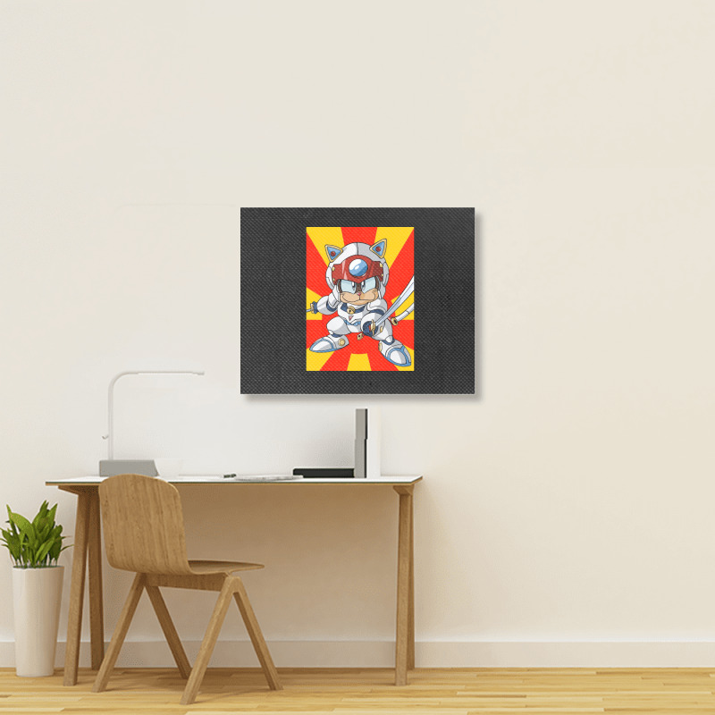 Samurai Pizza Cats Anime Gift Landscape Canvas Print | Artistshot