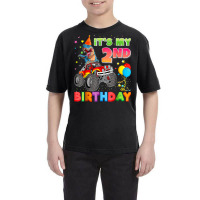 It's My 2nd Birthday 2 Year Old Dinosaur Monster Car Truck Youth Tee | Artistshot