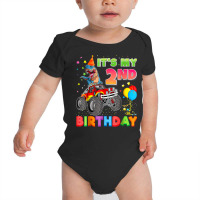 It's My 2nd Birthday 2 Year Old Dinosaur Monster Car Truck Baby Bodysuit | Artistshot