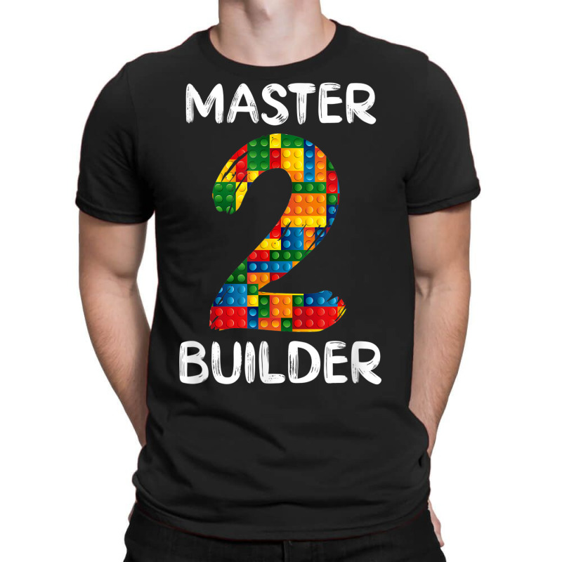 Master Building 2nd Bday Building Brick Blocks Kids Boys T-shirt | Artistshot