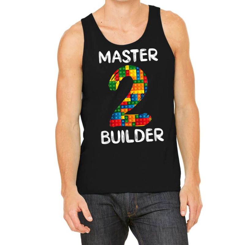 Master Building 2nd Bday Building Brick Blocks Kids Boys Tank Top | Artistshot