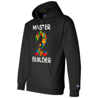 Master Building 2nd Bday Building Brick Blocks Kids Boys Champion Hoodie | Artistshot