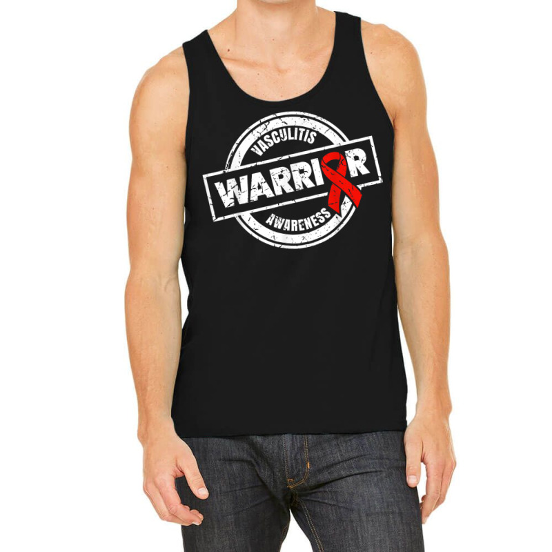 Warrior Red Ribbon Products & Gifts For Vasculitis Awareness Tank Top | Artistshot