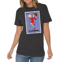 Womens La Maestra Lottery Espanol Gift Spanish Bilingual Teacher Vintage T-shirt | Artistshot