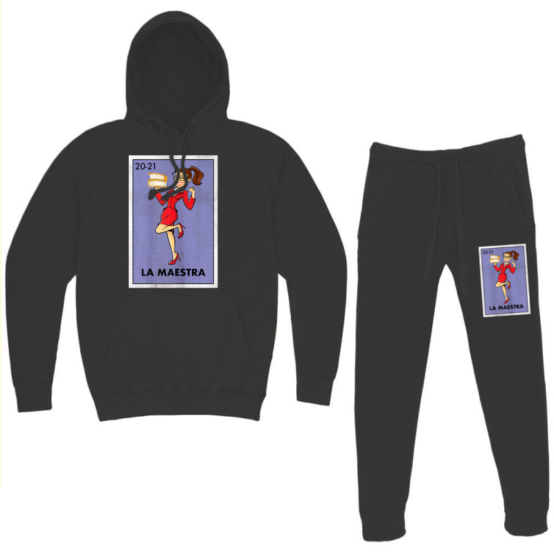 Womens La Maestra Lottery Espanol Gift Spanish Bilingual Teacher Hoodie & Jogger set by liqualyfu | Artistshot