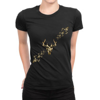 Deer Design Gold Edition Ladies Fitted T-shirt | Artistshot