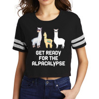 Alpaca Get Ready For Alpacalypse Pun Punny Scorecard Crop Tee | Artistshot