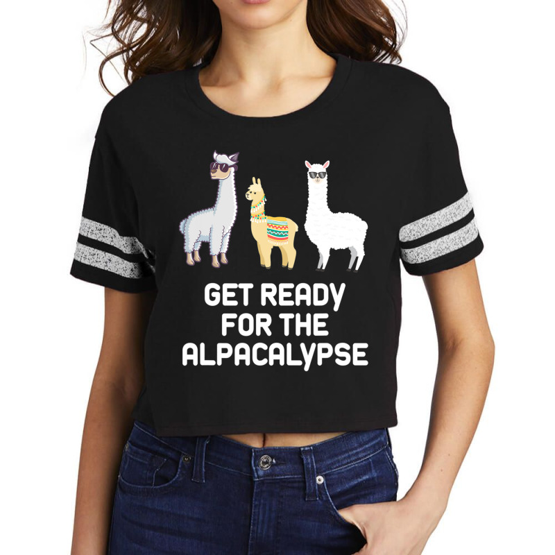 Alpaca Get Ready For Alpacalypse Pun Punny Scorecard Crop Tee by cm-arts | Artistshot