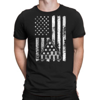 American Flag Billiards Pool Player Lovers Vintage T-shirt | Artistshot