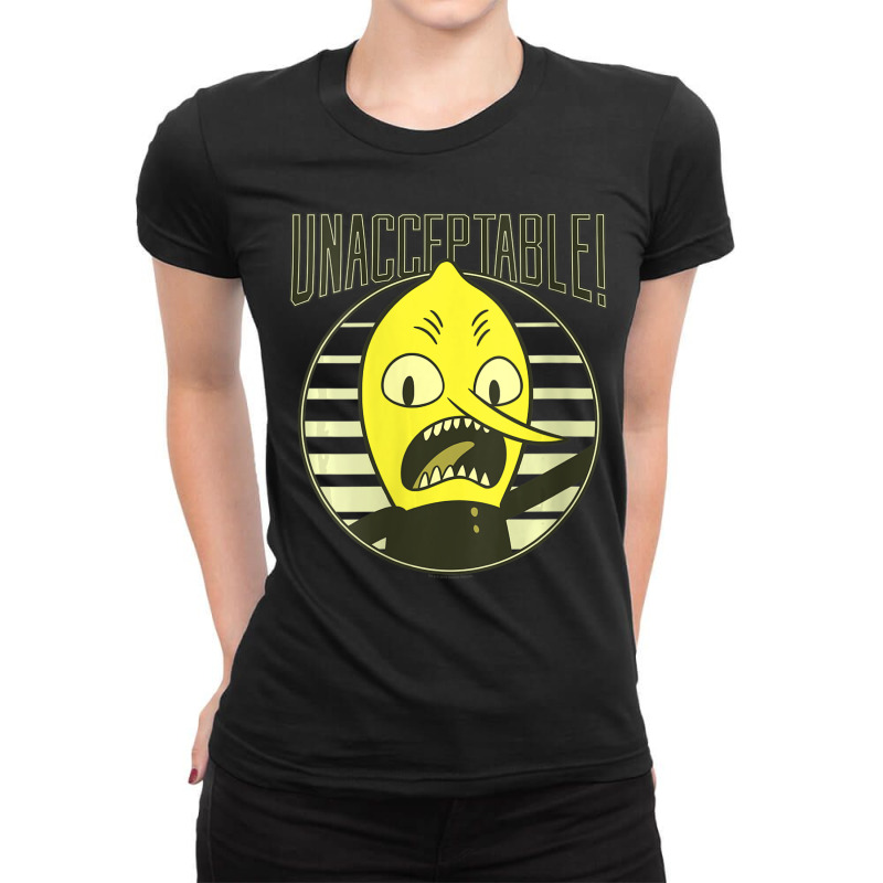 Womens Cn Adventure Time Lemongrab Unacceptable V-neck Ladies Fitted T-Shirt by cm-arts | Artistshot