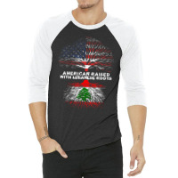 American Raised With Lebanese Roots Lebanon 3/4 Sleeve Shirt | Artistshot