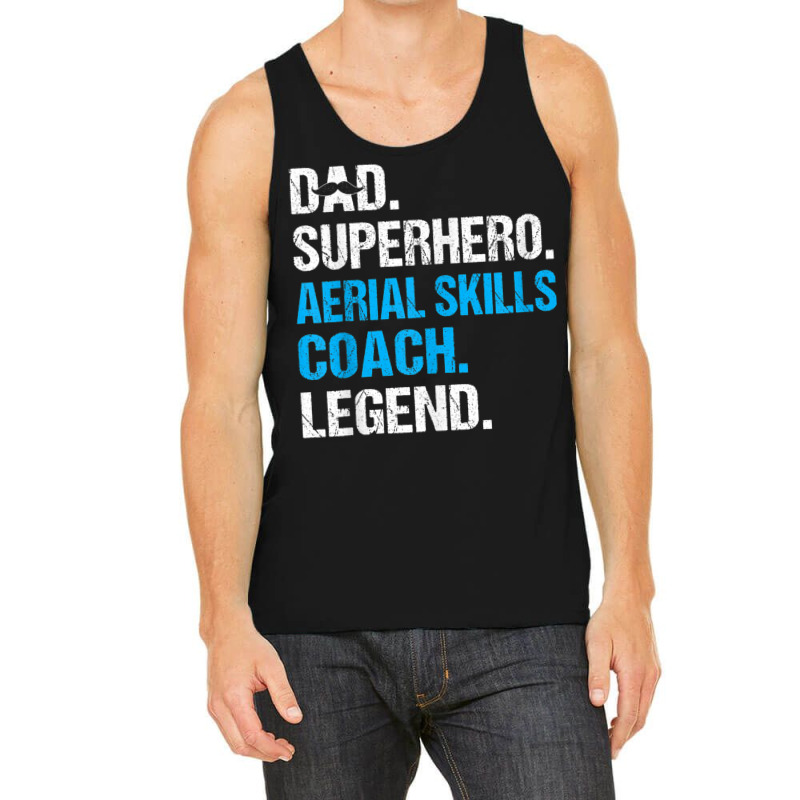 Dad Superhero Aerial Skills Coach Funny Aerial Skills Coach Tank Top | Artistshot