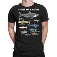 9 Types Of Sharks Educational Colorful Ocean T-shirt | Artistshot