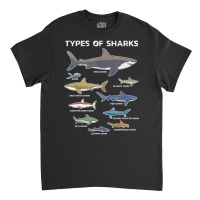 9 Types Of Sharks Educational Colorful Ocean Classic T-shirt | Artistshot