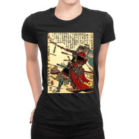 Samurai Warrior Poster Martial Arts Face Mask Gift Ladies Fitted T-shirt | Artistshot