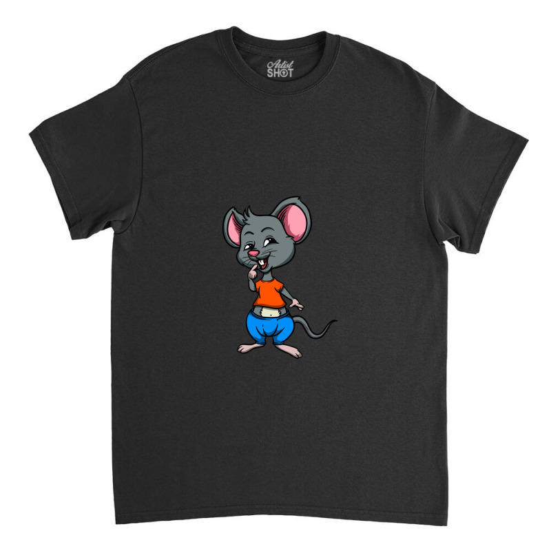 Cute Anthropomorphic Human-like Cartoon Character Mouse In Clothes Classic T-shirt by cm-arts | Artistshot