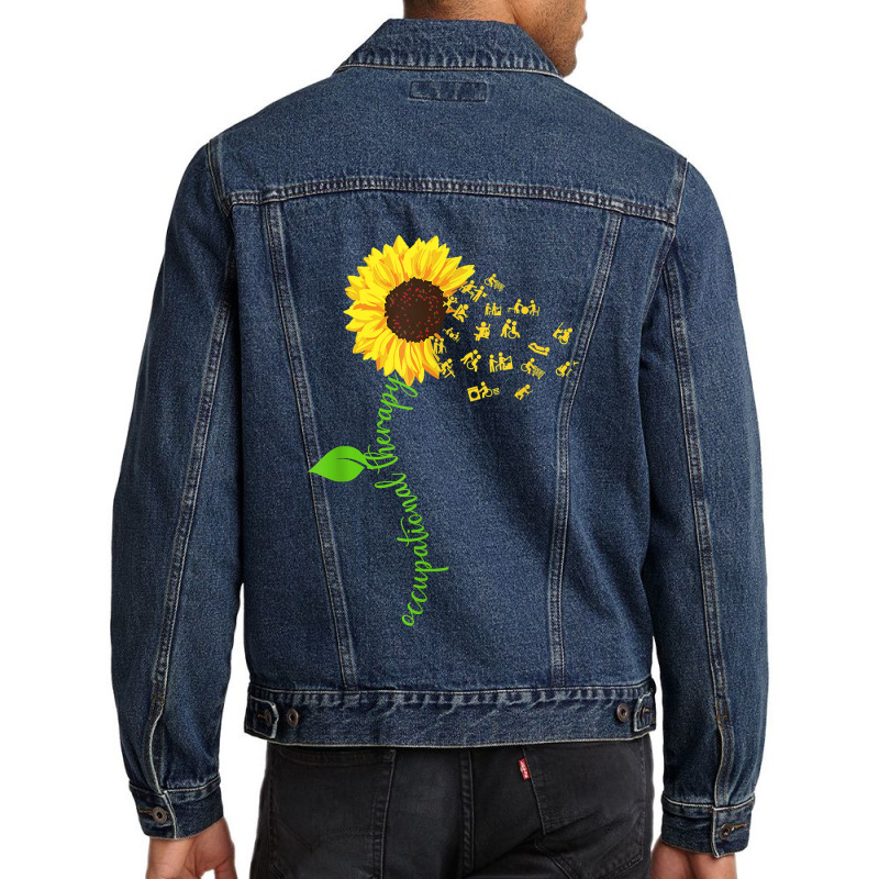 Sunflower Occupational Therapy Costume Ot Therapist Men Denim Jacket | Artistshot