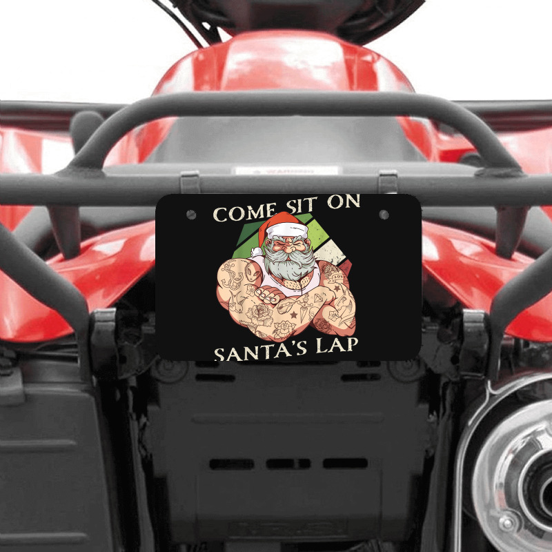 Come Sit On Santa's Lap Funny Santa Claus Christmas Beard Atv License Plate | Artistshot