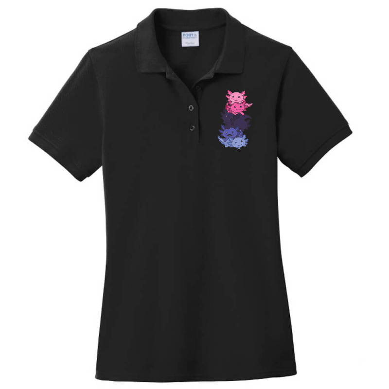 Omnisexual Gender Fluid Pride Lgbtq Axolotl Ladies Polo Shirt by home12 | Artistshot