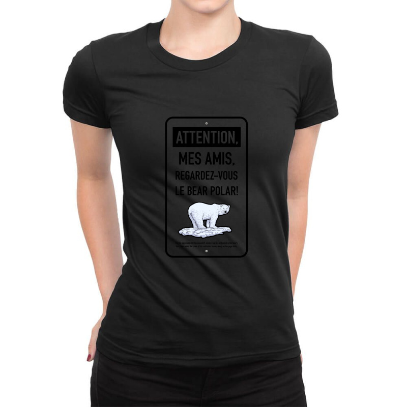 Le Bear Polar Signtransparent Ladies Fitted T-Shirt by CindyBriner | Artistshot