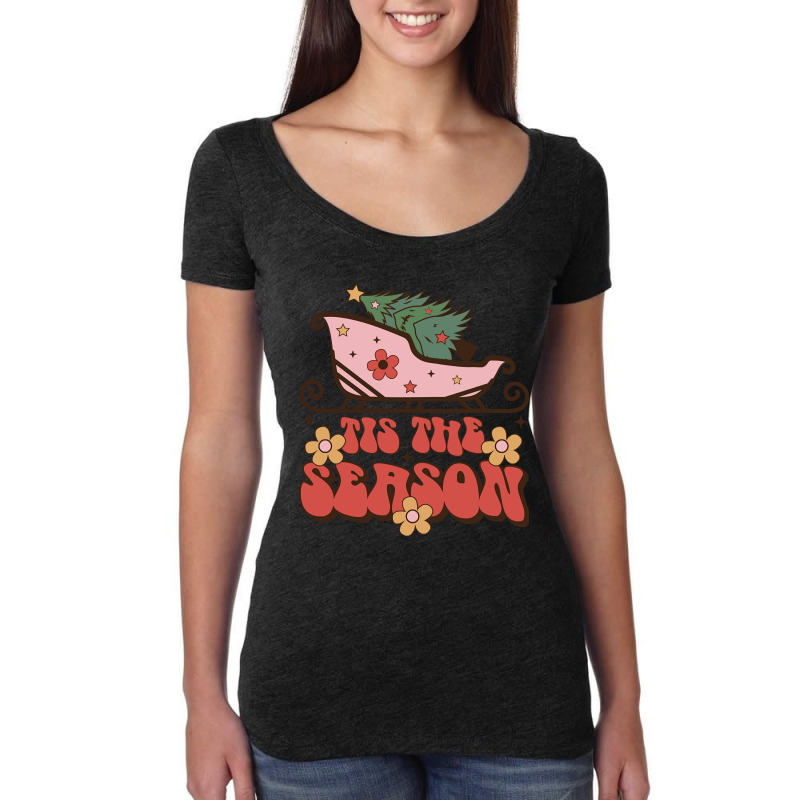 Tis The Season - Christmas Women's Triblend Scoop T-shirt by Sheppard Karena | Artistshot