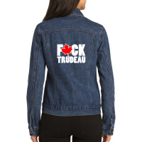 Fuck Trudeau Ladies Denim Jacket | Artistshot