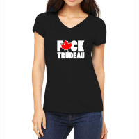 Fuck Trudeau Women's V-neck T-shirt | Artistshot