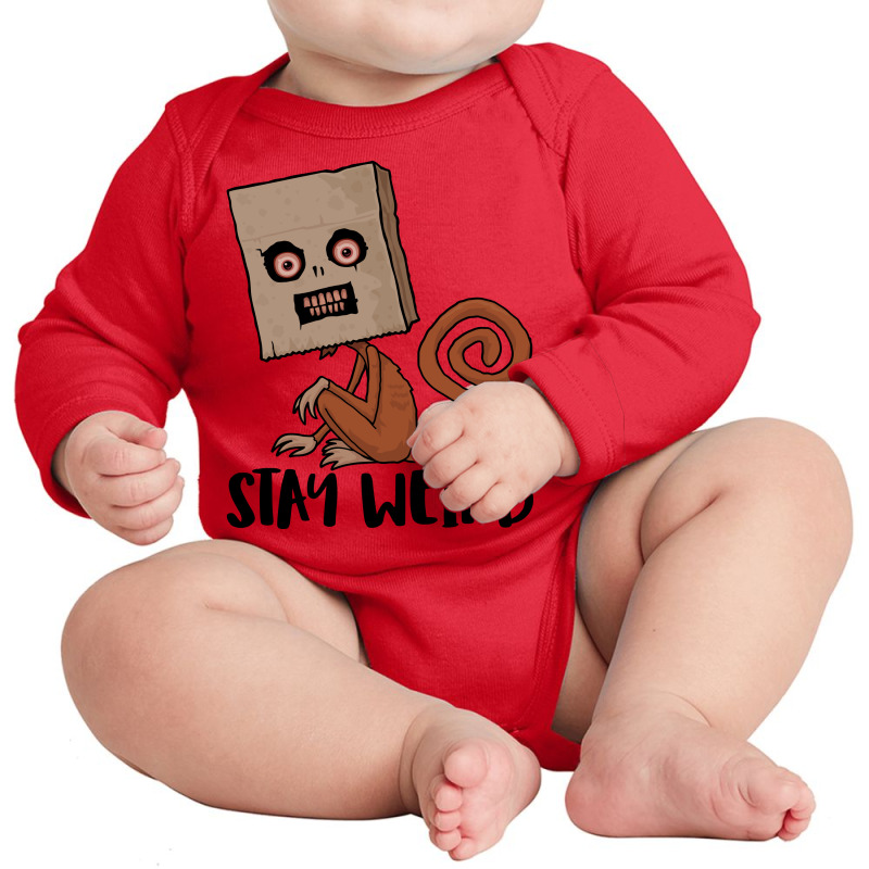 Stay Weird Sack Monkey Long Sleeve Baby Bodysuit | Artistshot