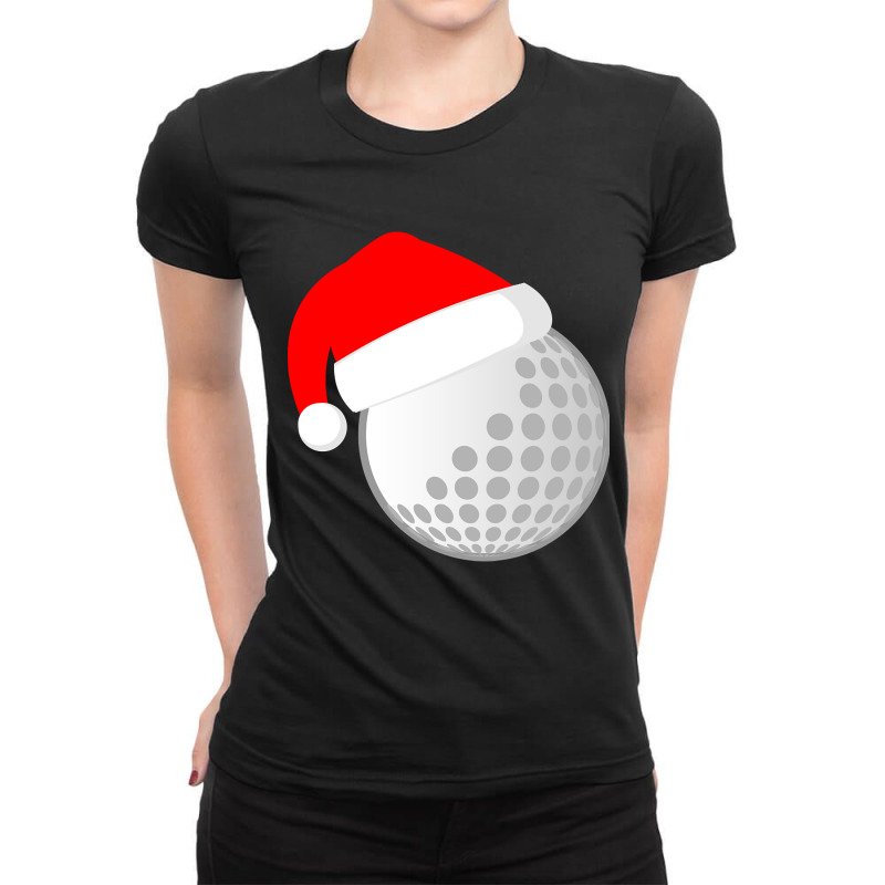 Christmas Golf Ball Ladies Fitted T-Shirt by Oreilly Ulrich | Artistshot