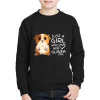 Just A Girl Who Loves Her Cute Fluffy Guinea Pig Pet Youth Sweatshirt | Artistshot