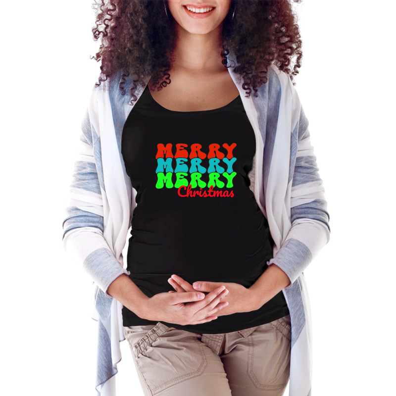 Merry Christmas Xmas Pajamas Maternity Scoop Neck T-shirt by Djos | Artistshot