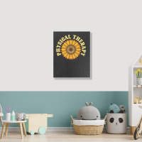 Yellow Flower Sunflower Hippie Pt Therapist Physical Therapy Portrait Canvas Print | Artistshot