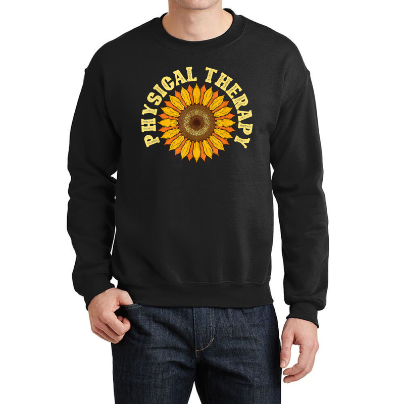 Yellow Flower Sunflower Hippie Pt Therapist Physical Therapy Crewneck Sweatshirt | Artistshot