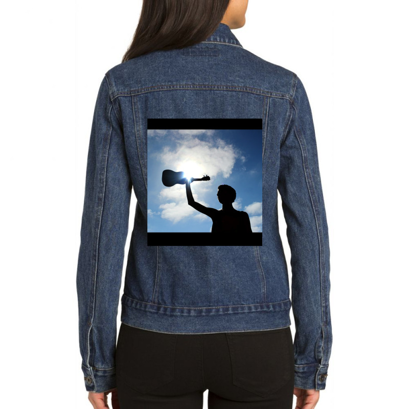 Uke Boy Ladies Denim Jacket by cm-arts | Artistshot